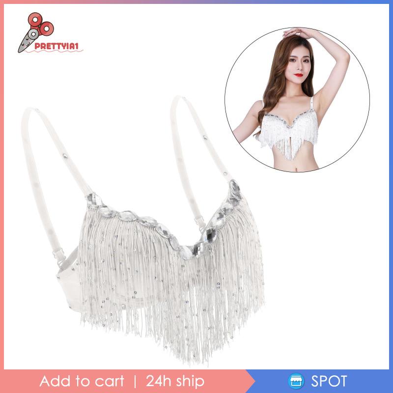 Áo ngực tua rua đính kim sa lấp lánh dùng cho múa bụng