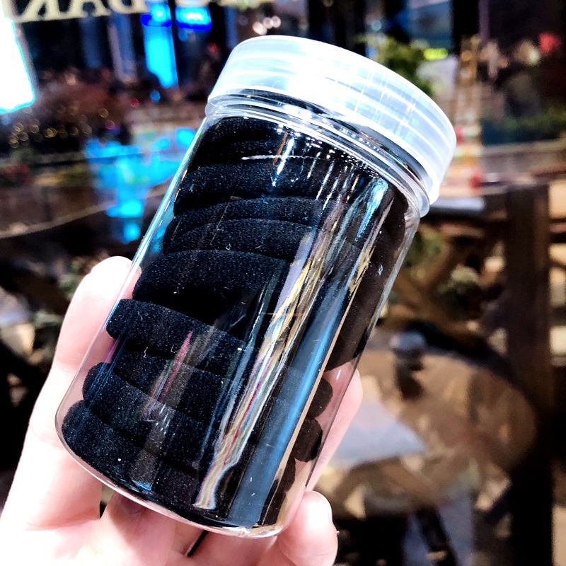 Hộp 10 Dây Buộc Tóc Dày Co Giãn Cao Đơn Giản Cho Nữ