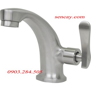 Vòi lavabo lạnh inox 304 hình mặt trăng