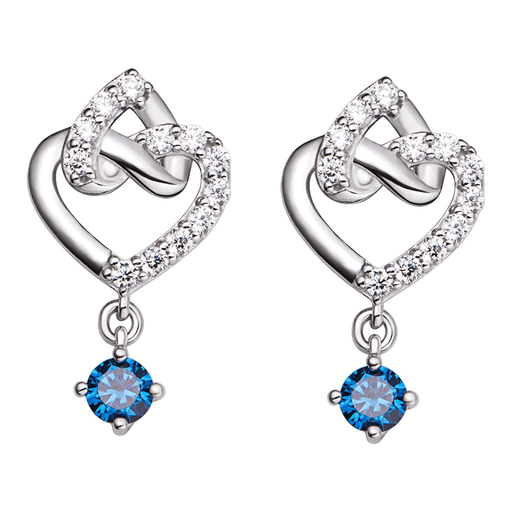 Bông tai Bạc đính đá Sythentic PNJSilver ZTXMK000029