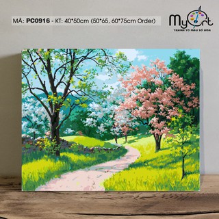 Tranh Vẽ Phong Cảnh Mùa Xuân Cho Không Gian Tươi Đẹp - Sato Art