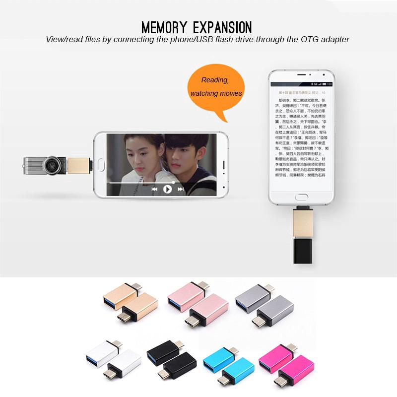 Type-C Phone OTG Alloy Adapter 3.0USB Converter For Android