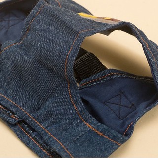 Combo áo jean+dây dắt thú cưng, dây dắt chó mèo