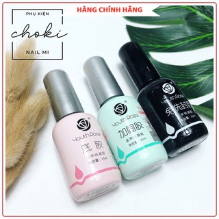 Set làm móng base top hoa hồng CHOKI NAIL MI làm cứng móng gel liên kết và phủ bóng móng tay móng chân