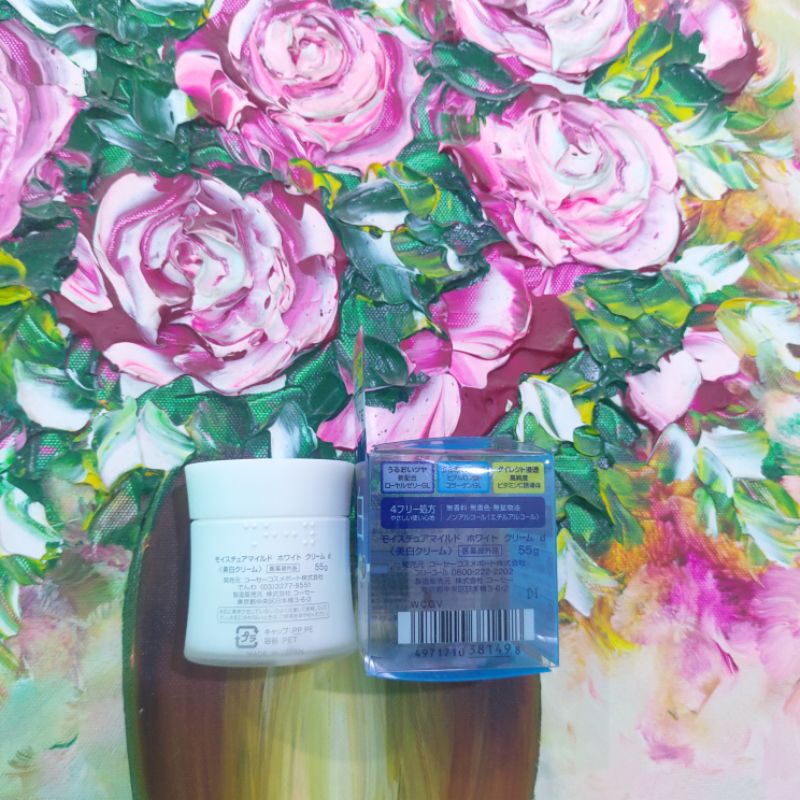 🌸Kem Dưỡng Ẩm & Trắng Da KOSE MOISTURE MILD WHITE  55gr Nhật Bản