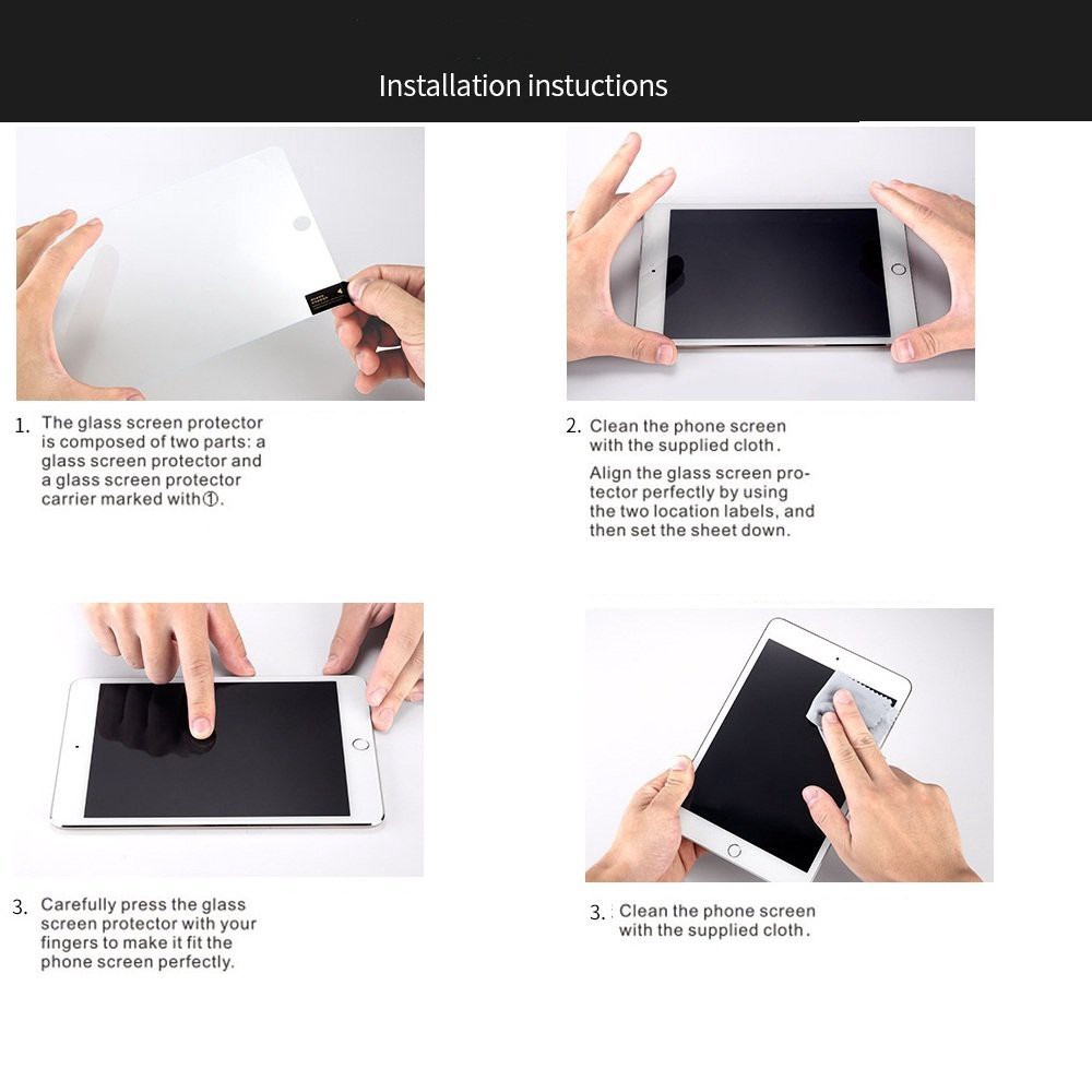 Kính cường lực 9H 7.9inch cho IPad Air Mini 1 2 3 4 5 7 8 Pro 11 10.5 9.7 10.2 Inch