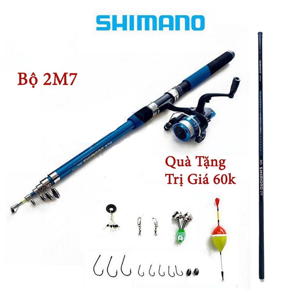 Tặng Cần Tay SHIMANO 2M7 - Bộ cần câu máy Shimano tặng kèm thêm 1 cần câu tay 2,7m và đầy đủ phụ kiện đi câu y hình