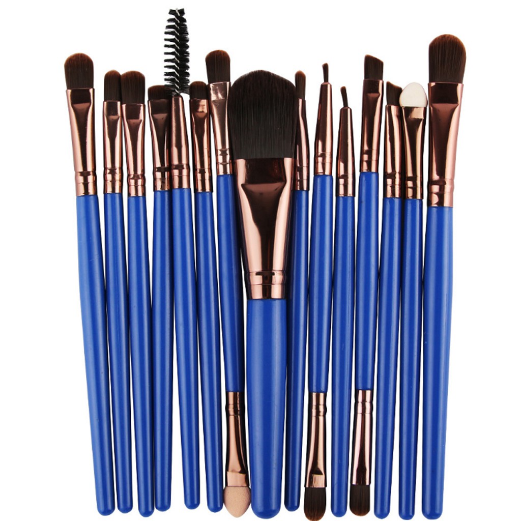 Set 15 cọ trang điểm đánh phấn vẽ viền mắt LAMUSELAND chuyên dụng cho nữ 1415