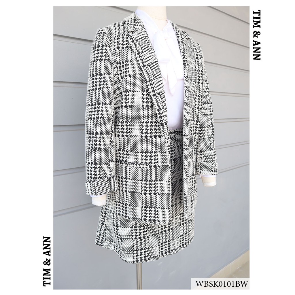 Áo Blazer 1 Lớp Nữ - Áo Vest Nữ Suông Caro Trắng Đen 0401BW  - Áo Khoác Nữ - Thời Trang Nữ Tim & Ann | BigBuy360 - bigbuy360.vn