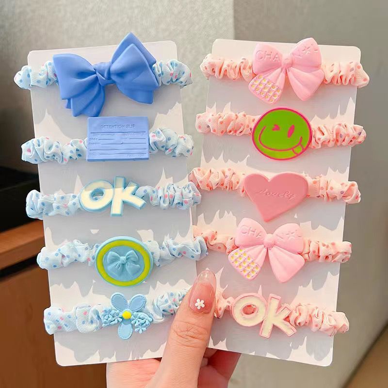 Set 5 Dây Buộc Tóc Scrunchies Cho Bé kèm tag - HÀNG MỚI VỀ