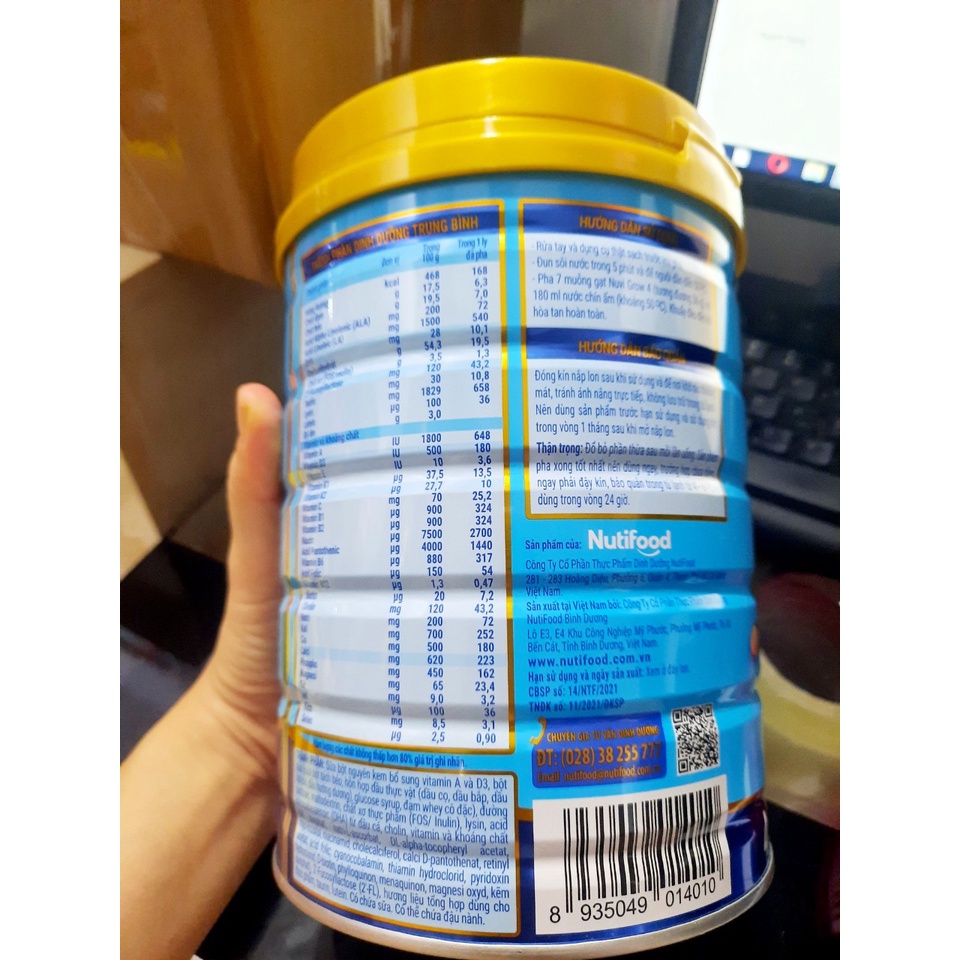 Sữa Bột Nuvi Grow 4 900g  HSD 2025