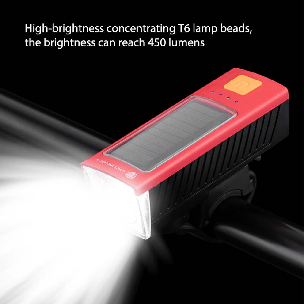 Đèn Led Sạc USB Năng Lượng Mặt Trời Chống Thấm Nước Cho Xe Đạp trailblazer
