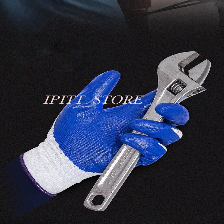 Combo 2 bịch (24 đôi) găng tay phủ PU lòng bàn tay xanh xịn