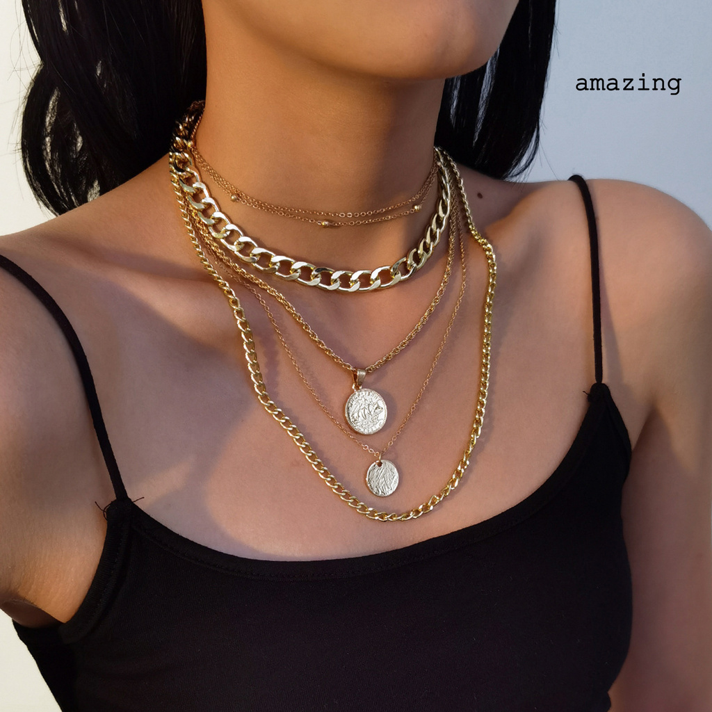 Vòng Cổ Choker Mặt Đồng Xu Thời Trang Cá Tính Cho Nữ