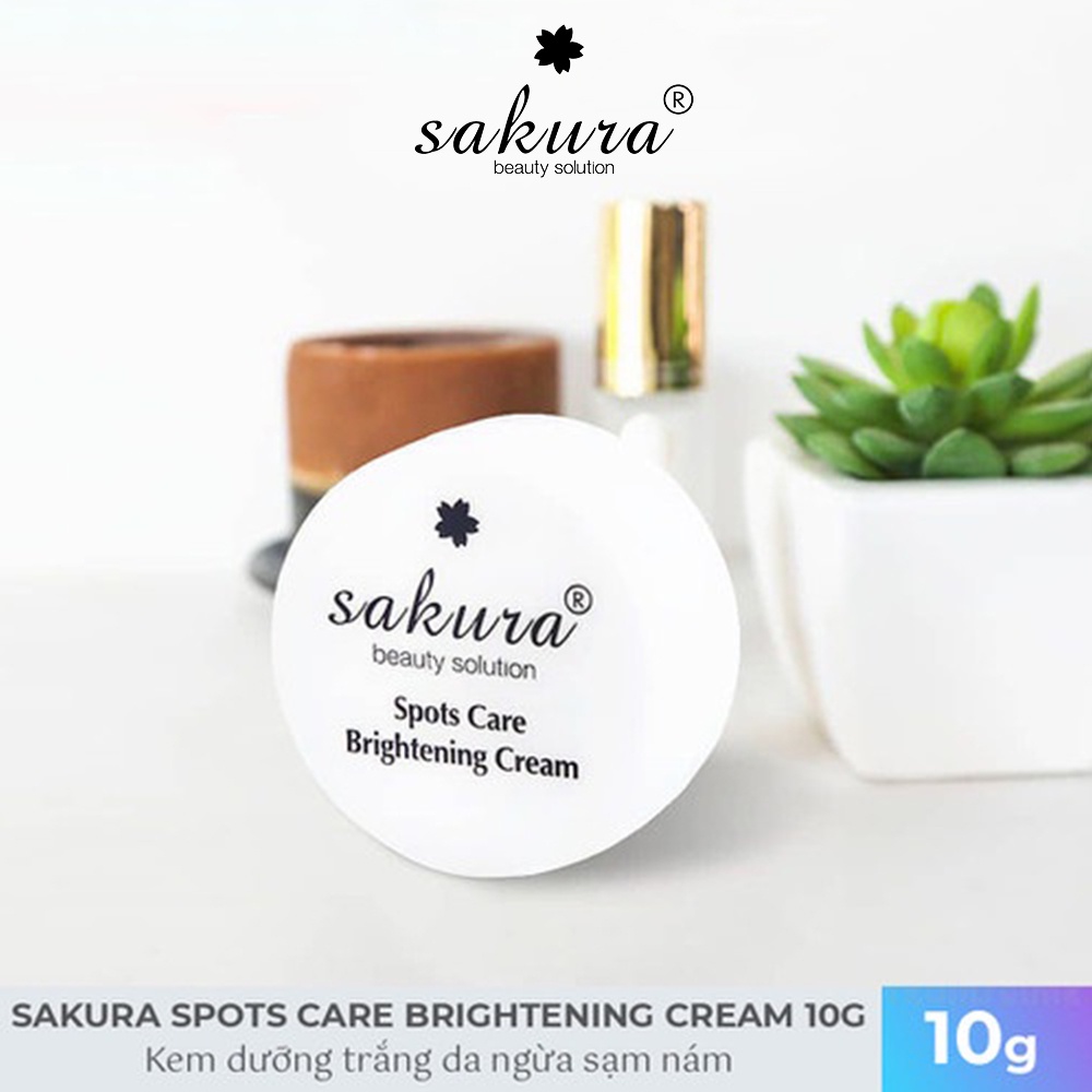 [Mã INCU20 giảm 20K đơn 150K] Kem dưỡng da trắng sáng Sakura Spots Care Brightening Cream mờ nám sạm 10g