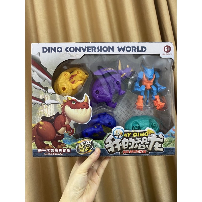 Bộ 5 nhân vật khủng long biến hình Dino conersion world