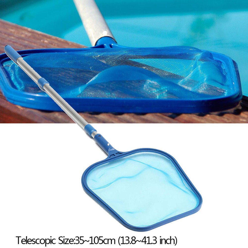 Economy Pool Leaf Skimmer Net with Adjustable 4 Foot Telescopic Pole for Cleaning Surface of Swimming Pools Fish Tank [weer]