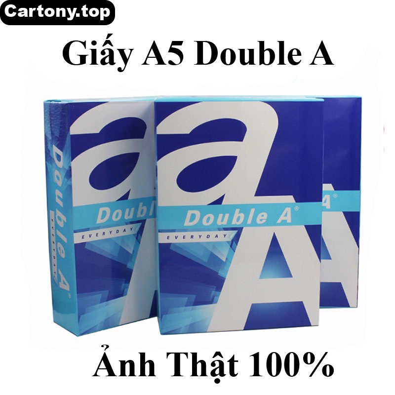 Giấy A5 Double A dày 70gsm 500 tờ trắng mịn