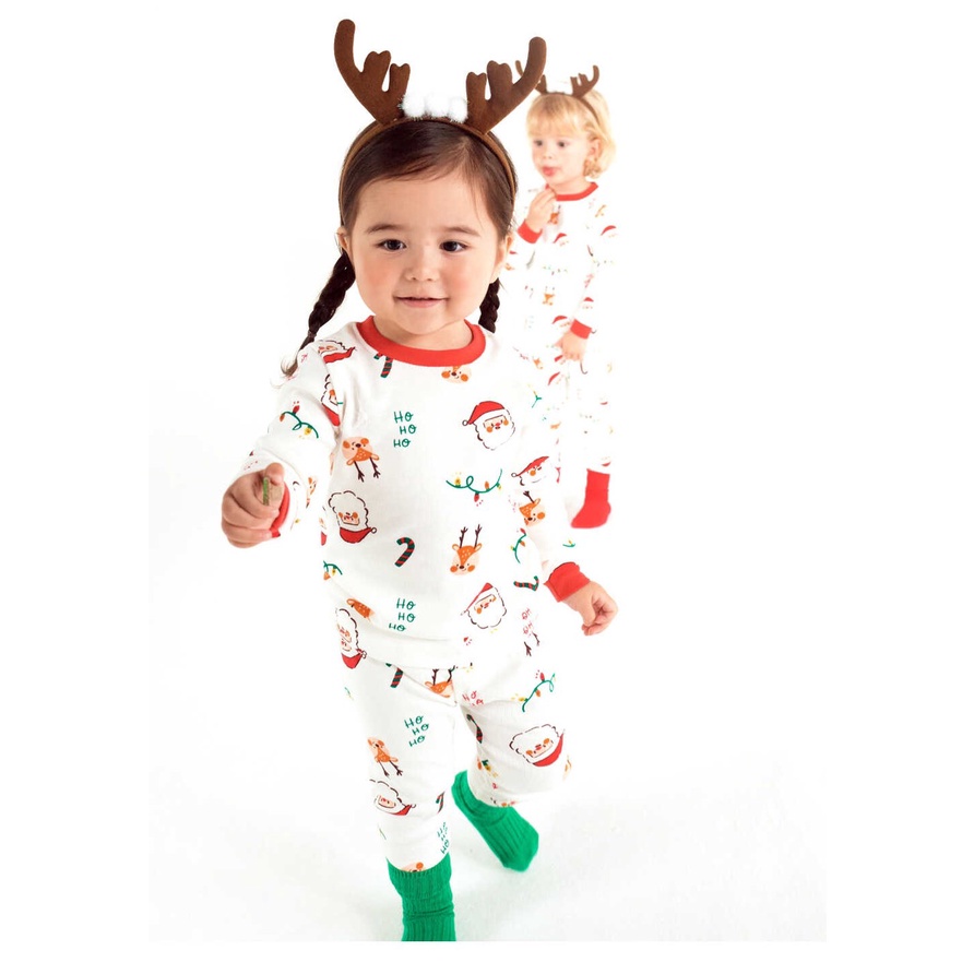 Bộ Noel Trăng Của Hãng Ttasom Nội Địa Hàn Quốc, Chất Thun Cotton Organic