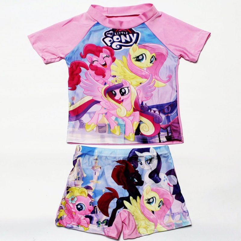 Đồ bơi trẻ em bộ quần áo bơi cho bé gái hoạt hình ngựa Pony