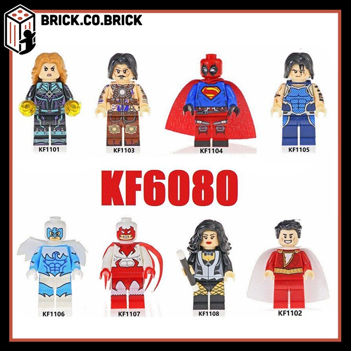 Non Lego Siêu Anh Hùng DC/ Marvels Hawk Dove Tempest Zatanna Superpool Whiplash Deadpool Captain Marvel KF6080