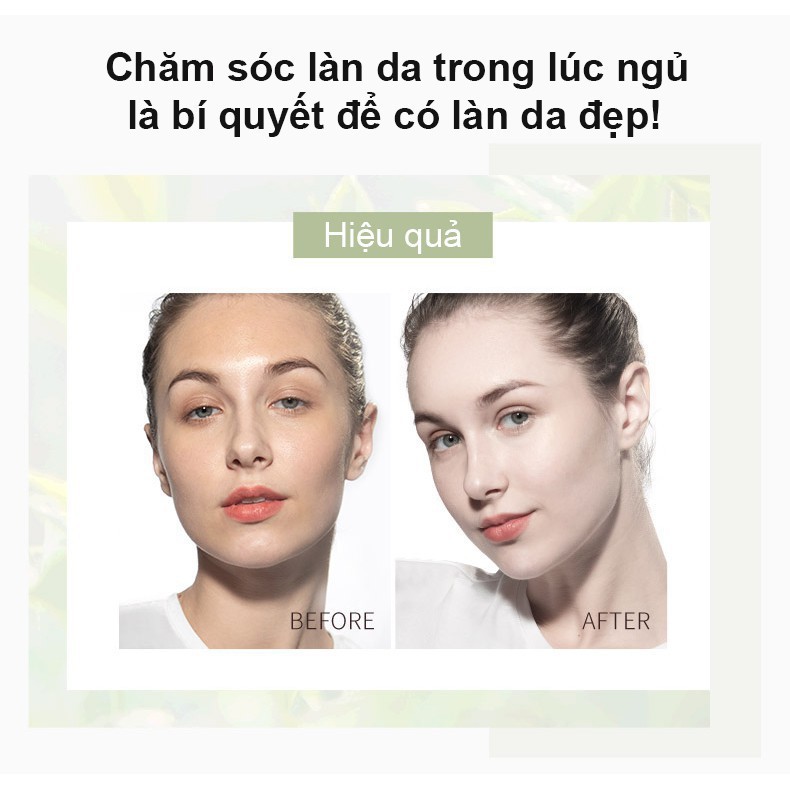 Mặt nạ ngủ Matcha LAIKOU mask dưỡng ẩm làm sáng da chống lão hóa giảm mụn kết hợp phục hồi da Yasan