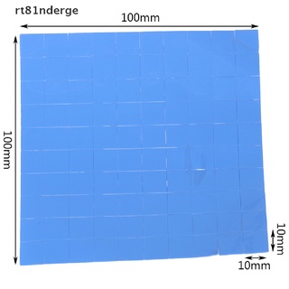 【ge】 100Pcs 10*10*0.5mm Thermal Pad GPU CPU Heatsink Cooling Conductive Silicone Pad .