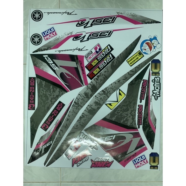 Tem exciter 135 lc v6 hồng đen