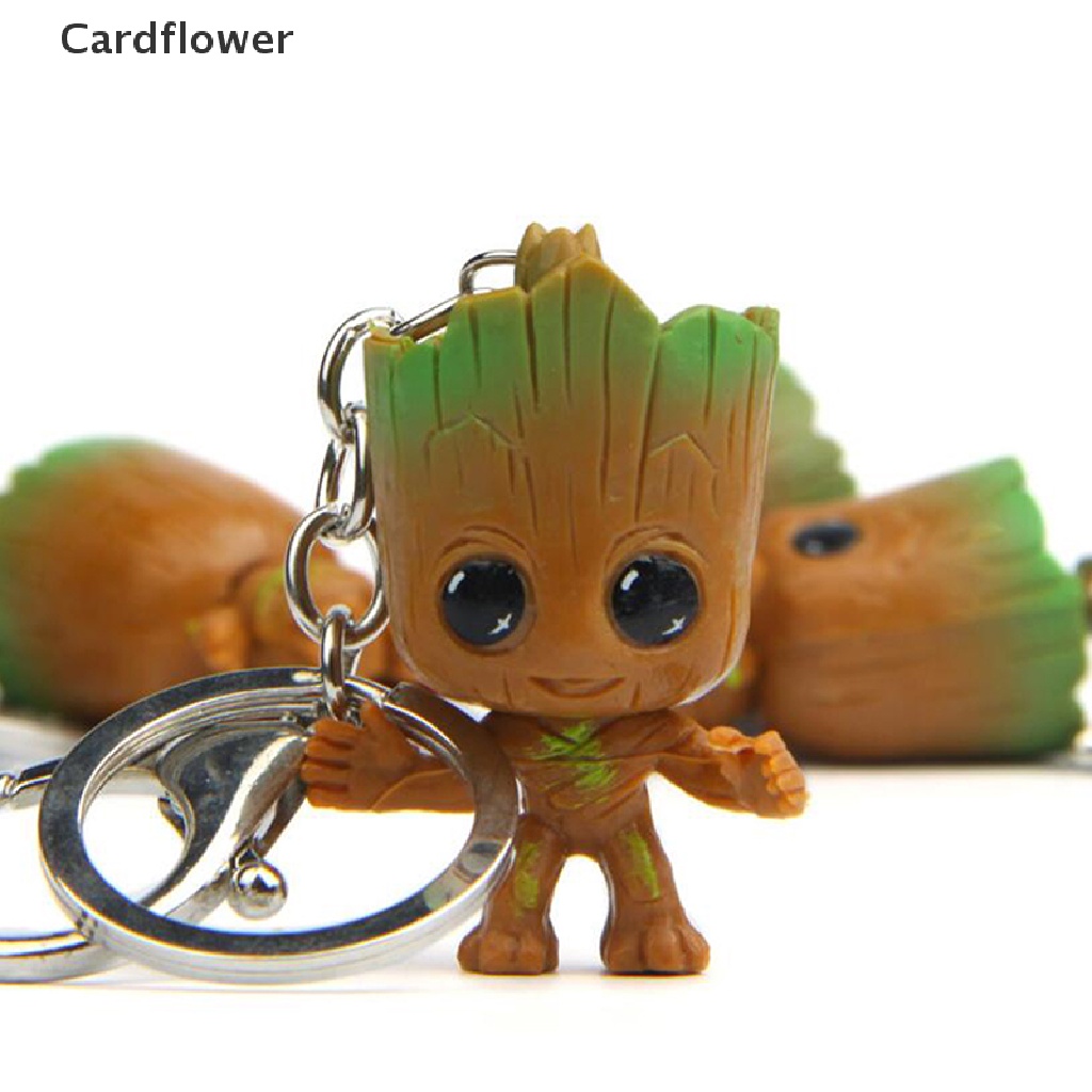 &lt; Cardflower &gt; Móc Khóa Xe Hơi / Móc Chìa Khóa Hình Nhân Vật Groot Phim Guardians of Galaxy