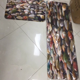 Sét 2 thảm nhà bếp nhung mịn