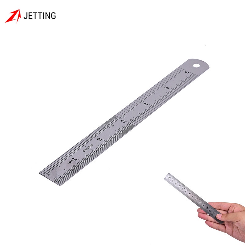 JETTING Thước đo làm từ kim loại 2 mặt 15cm sử dụng tiện lợi