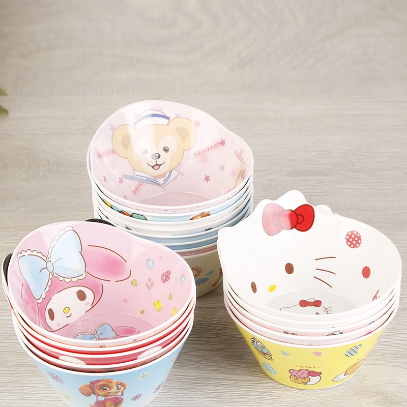 ❤Bát Ăn Cơm / Súp Bằng melamine Hình Hoạt Hình Chống Sốc Chống Ăn Mòn Cho Trẻ Em