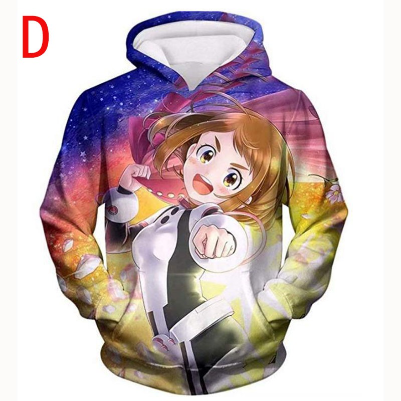 Áo hoodie in hình hoạt hình My boku No Hero Academia midoriya izuku ochaco uraka | BigBuy360 - bigbuy360.vn