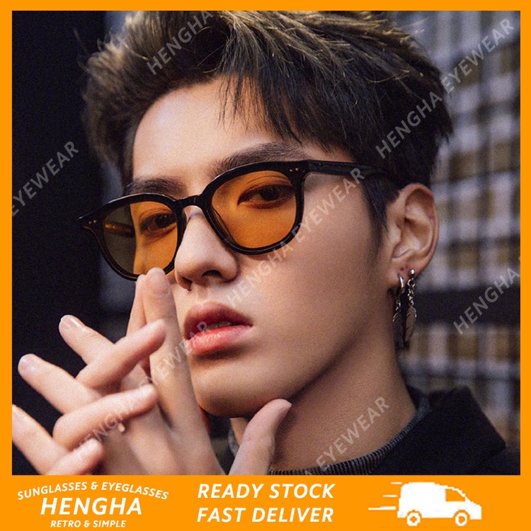 Kính Mát Gọng Oval Phong Cách Retro Hàn Quốc Unisex