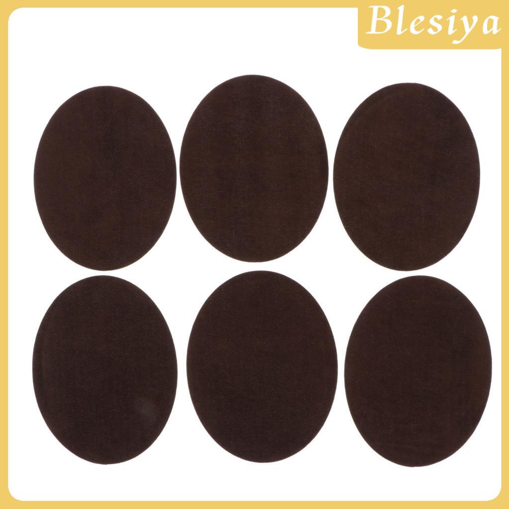 Bộ 6 Miếng Dán Quần Áo Bằng Da Lộn Hình Oval