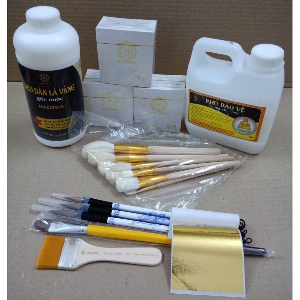 COMBO DÁT VÀNG SIZE LỚN TRỌN BỘ 5 MÓN DÀNH CHO NGƯỜI KHỞI NGHIỆP - DÁT VÀNG KEO GỐC NƯỚC - KEO GỐC PU