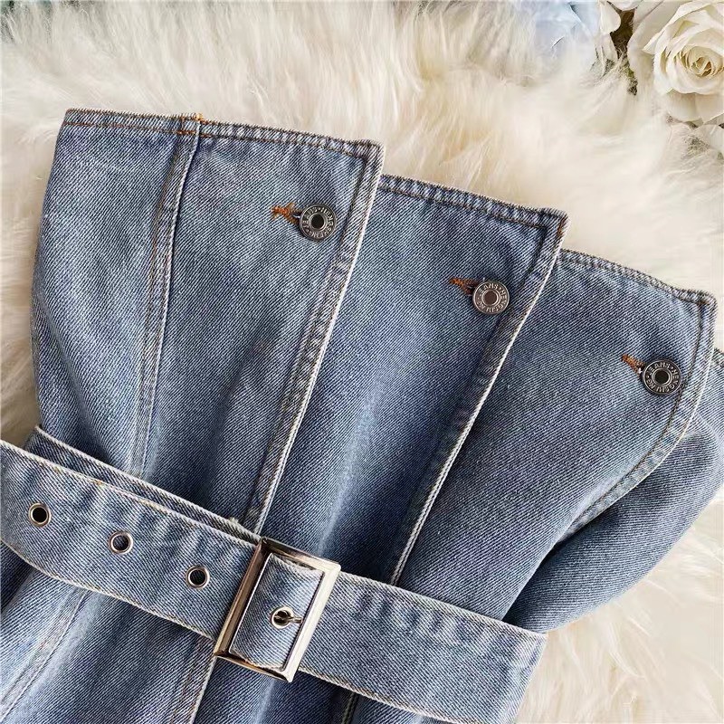 Áo ống jean cúp ngực Ulzzang (sẵn) | BigBuy360 - bigbuy360.vn