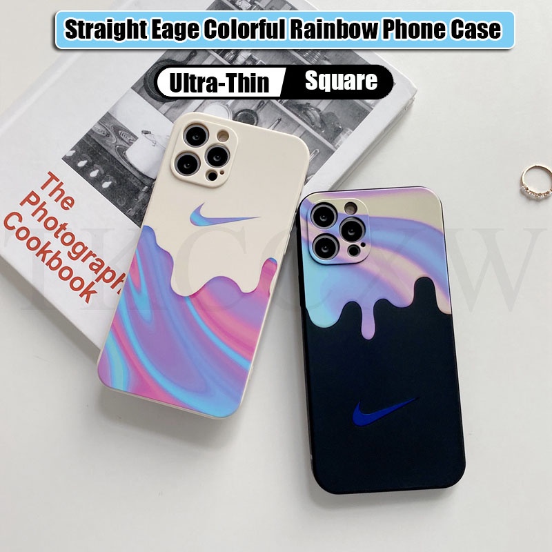 Ốp Điện Thoại Tpu Dẻo Vuông Màu Cầu Vồng Cho Realme 7i 5 5s 6 6s 6i 5i 2 8 Pro C17 C15 C12 C11 C25 C25S C2 C2S Narzo 30a