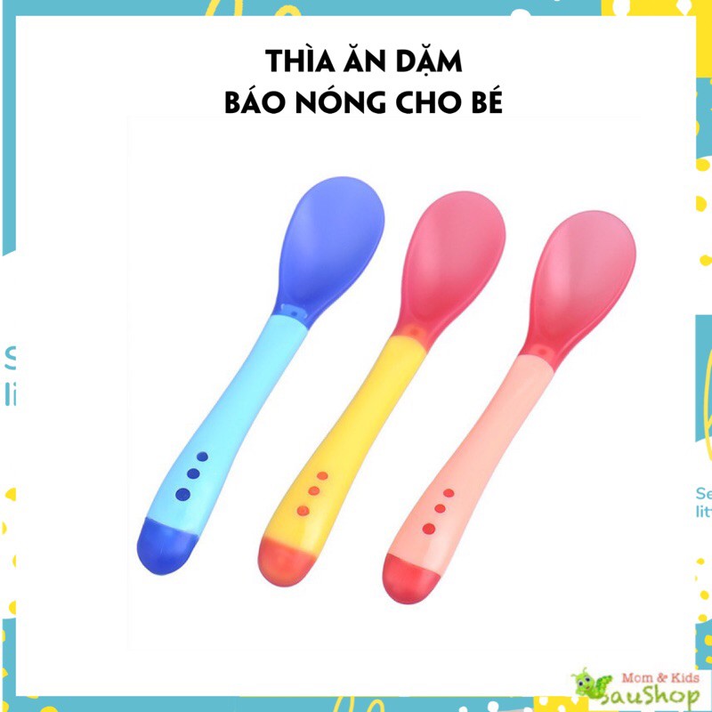 Thìa ăn dặm thìa báo nóng cho bé ăn dặm