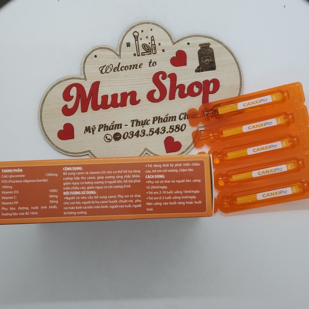 CanxiPro - Bổ sung Canxi và Vitamin hộp 20 ống