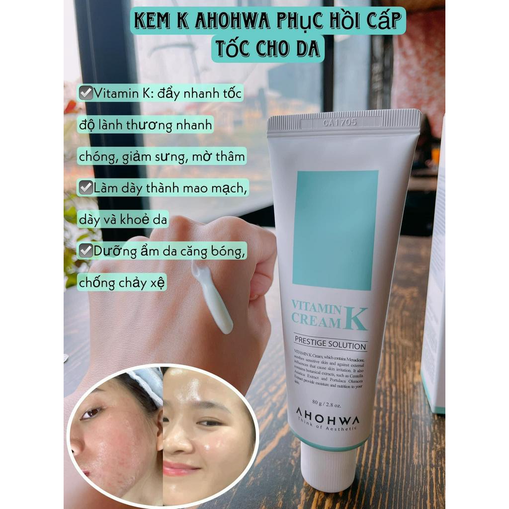 AHOHAW Vitamin K Cream: Kem giảm mỏng đỏ, giãn mao mạch & phục hồi da.