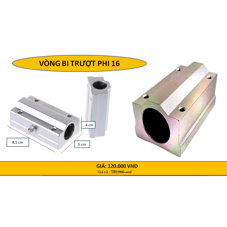 Vòng bi trượt phi 16