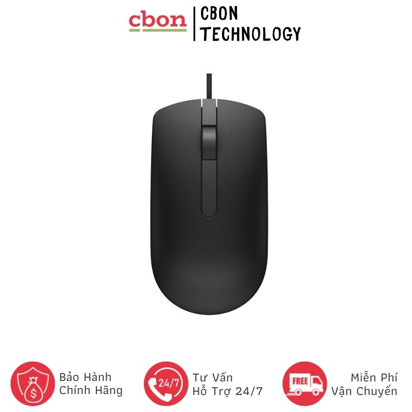 Chuột máy tính Dell MS116 Black USB -CBon Technology- CB002 Hàng Chính Hãng Giá Tốt, Bảo Hành 12 Tháng
