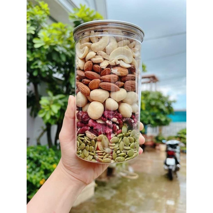 Hạt Dinh Dưỡng 500g Mix 5 Loại Hạt (macca, óc chó đỏ, hạt điều, hạt bí, hạnh nhân)