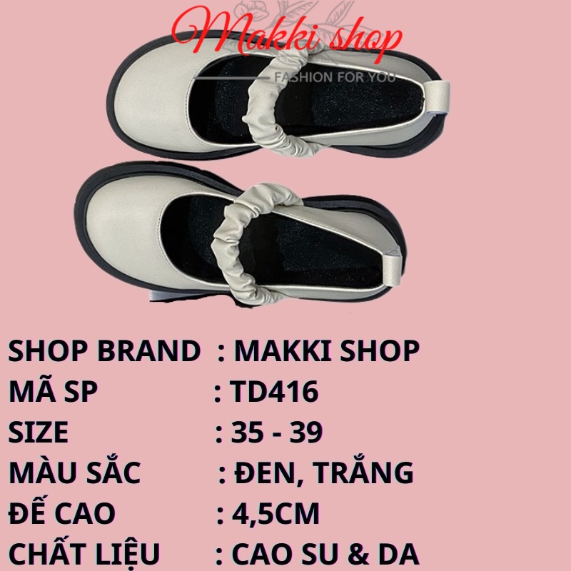 Boot nữ cổ thấp Loli quai chun, giày boots nữ đế cao thời trang giá rẻ MAKKI SHOP TD416