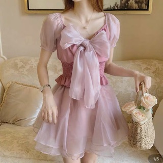Áo crop thắt nơ