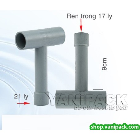 Nối chữ T ren trong 17 T21 - RT17 (Bịch 10 cái)