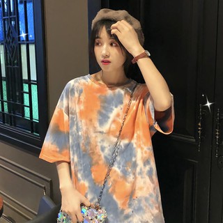 Áo thun form rộng ngắn tay màu nhuộm