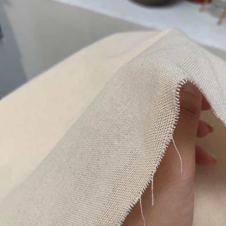 Vải canvas mộc, 100%cotton,làm trang trí, tập thêu, may túi tote, phông nền chụp ảnh, decor
