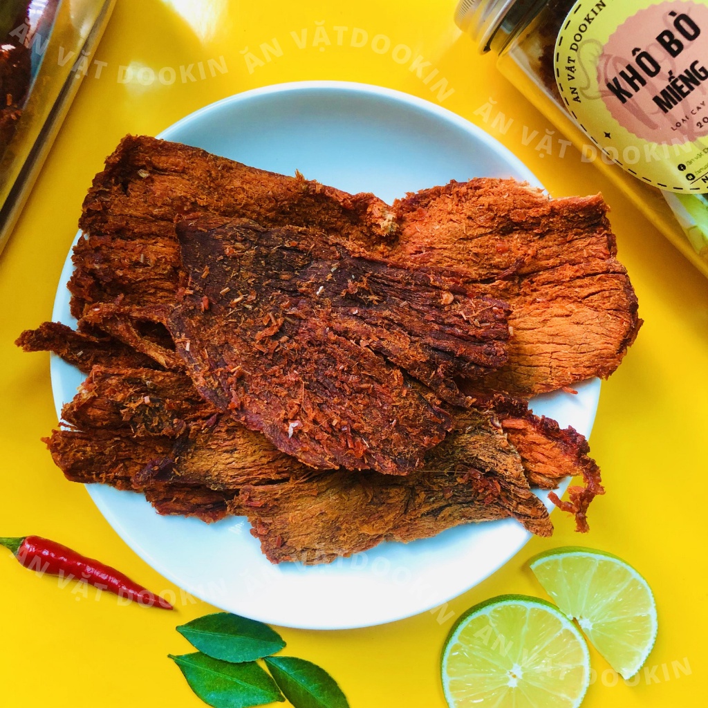 Khô bò miếng mềm đặc biệt loại 1 200g DooKin đồ ăn vặt vừa ngon vừa rẻ
